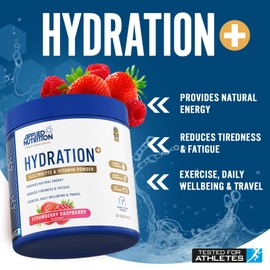 Applied Nutrition Hydration Electrolyte & Vitamin Powder - Natural Energy & Reduces Tiredness & Optimise Hydration (240g - 30 Servings)(Lemon & Lime)