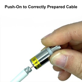 1STec 10 x RG6 Cabelcon 4.9 Crimp on compression Hex head screw type male F-connector plugs for coaxial aerial cables used by Virgin Media Digital coax signal lead broadband TiVo TV Box Cablecon