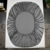 Bamboo Fitted Sheet 160 x 200 cm Dark Grey Fitted