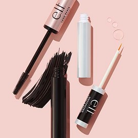e.l.f. Cosmetics Lash Beats Mascara & Lash Serum Bundle, definición, alargamiento de rímel y suero para mejorar las pestañas y las cejas, hace que las