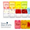 7 Day Pill Organizer, Rainbow Color, 2 Pack
