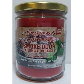 Smoke Odor Exterminator 13 oz Jar Candles Cinnamon Apple, Assortment (6) Includes Cinnamon Apple, Mulberry Spice,Evergreen & Berries.,Apple Orchard, Vanilla Glitz and Sugared Cranberry.