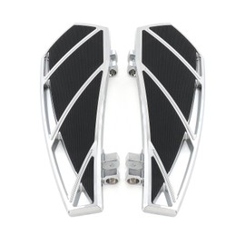 Motorcycle Floorboards Front Phantom Foot Pegs Footrest for Harley Touring 86-2023 Road King Street Glide Road Glides 1986-2017 Softail FL Fat Boy 2012-2016 Dyna FLD (Chrome)