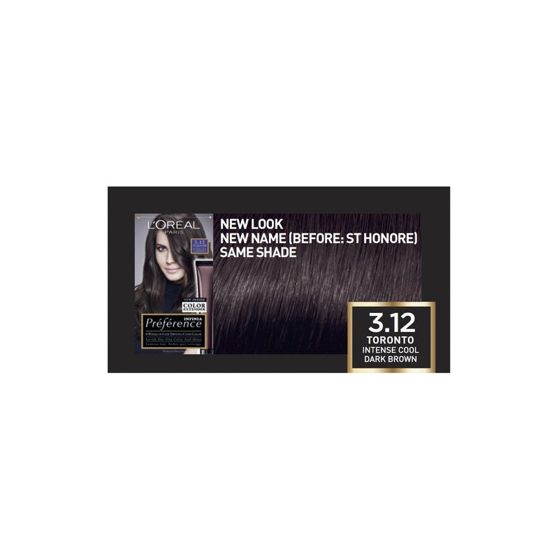 L'Oreal L'Oréal Paris Préférence Permanent Hair Colour - 3.12 Toronto