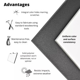 BuyPlastic White HDPE Boat Board, Marine Grade Plastic  1/4" x 12" x 12"