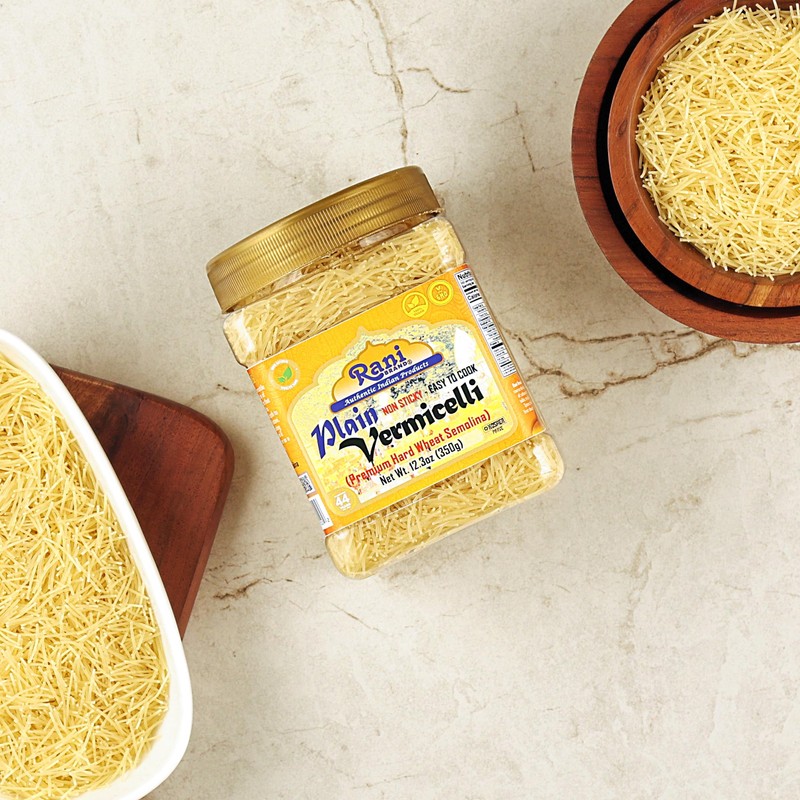 Rani Plain Vermicelli (Wheat Noodles) 12.25oz (350g) PET Jar ~