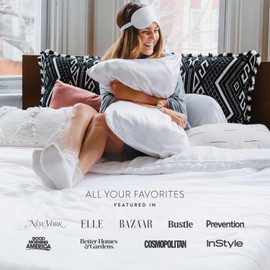 Tafts Silk Pillow Cases - 22mm 100% Pure Mulberry 6A Silk Pillowcase for Hair & Skin with Zipper Closure, Cooling, Natural, Organic, Double Sided Silk Pillow Case (Sprinkle, Standard 20x26)