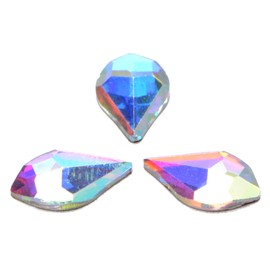 AD Beads Top Czech AB Crystal Multi-Shape Flatback Rhinestone Nail Art Decoration DIY (50 Pcs, 38. Flame 6x10mm)