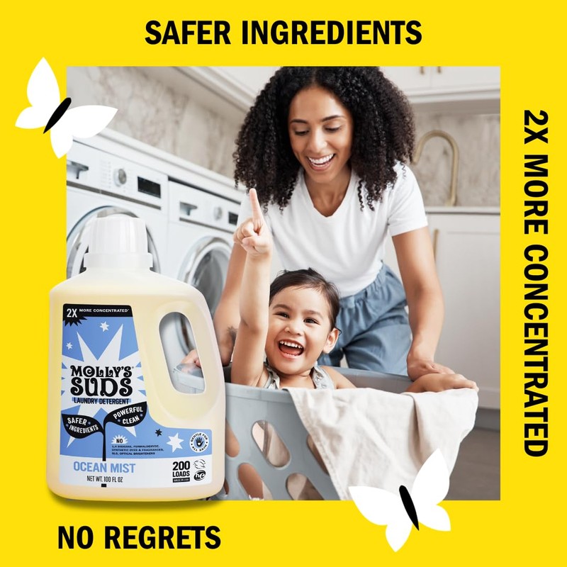 Molly's Suds Liquid Laundry Detergent | Natural Laundry Detergent Soap