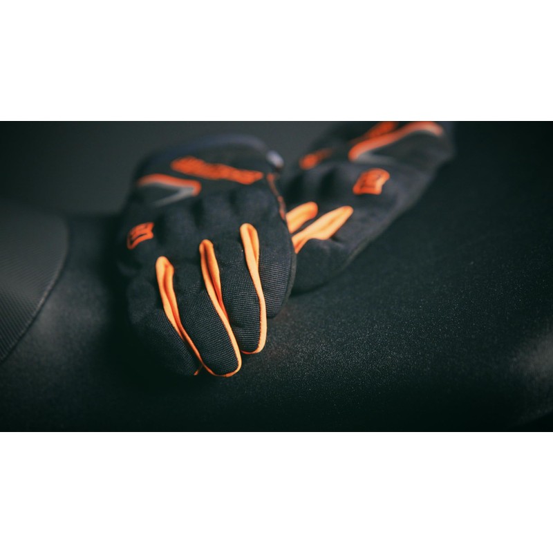 Bogotto F-ST Motorcycle Gloves (Black/Orange, M)