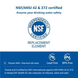 Maxblue ADQ73613401 Refrigerator Water Filter, Replacement for LG® LT800P®, ADQ73613402, ADQ73613408, ADQ75795104, Kenmore 9490, LSXS26326S, LMXC23746S, WF-LT800P, 469490, LMXC23746D, Pack of 3