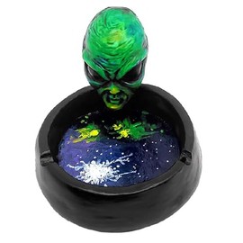 Trendy Zone 21 Alien Head Ashtray Designed for Unique Smoking Experience| Resin Material | Green…