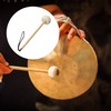 Bstinay 1.6x36cm Beige Gong Mallet Wooden Core with Velvet Head