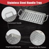 WillBBQ Heavy-Duty BBQ Grill Plate Topper – Stainless Steel Tray