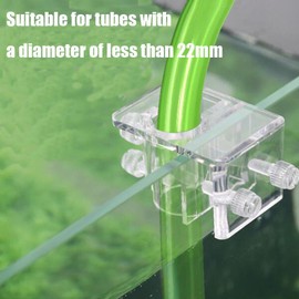 2 Stück Schlauchhalter für Aquarium Acryl Fixierungsklammer für Aquarium Eingang und Ausgang Wasserrohr Halter Rohraufhänger Aquarium Schlauchhalter Rohrschellenhalter für Halten Schläuchen und Rohren
