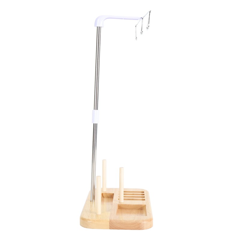 Thread Holder Stable Wood Base Large Spool Thread Stand for
