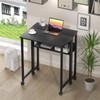 GreenForest Folding Desk Small Foldable Table with Storage Shelf,24.8 inch