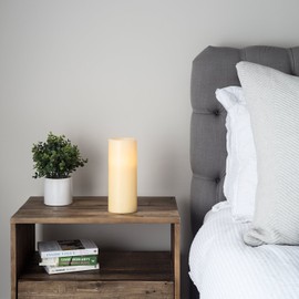 Lights4fun LED Echtwachskerze batteriebetrieben 25cm Kerze Weihnachten Adventskranz Kerzen LED Adventskerzen