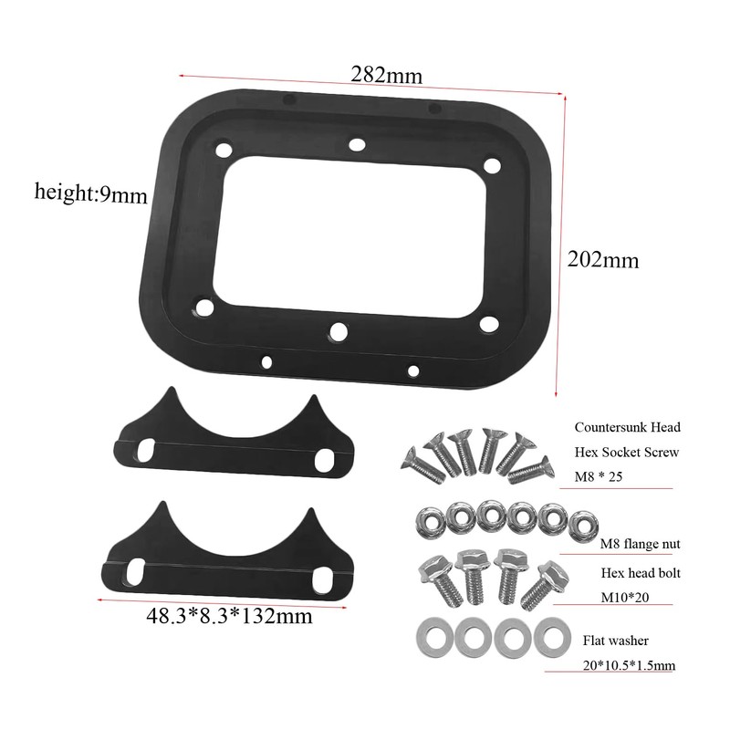 X-AVION Black Aluminum Battery Tray - Universal Racing & Trunk