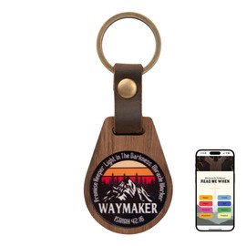 DEARMINE Cross Keychain, Christian Keychain, Bible Verse Keychains with NFC, Christian Keychains for Men, Waymaker Keychain V1, Regular