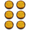 AYBUY 6Pcs Round Motorcycle Reflectors, Stick-on Safety Reflectors, 24mm Mini