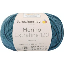 Schachenmayr Merino Extrafine 120, 50 g, Sea Blue Hand Knitting Yarn