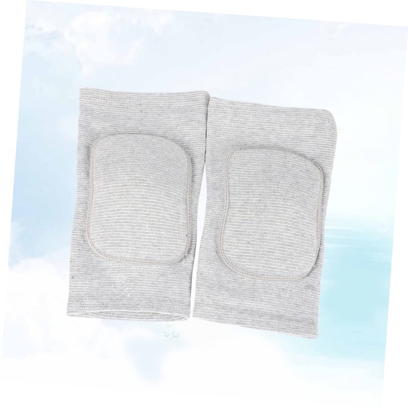 Baluue 2pcs Fitness Training Knee Support Pads Grey Sponge Knee
