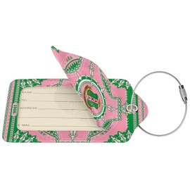 2 Pcs Luggage Tags Pu Leather Baggage Tag Privacy Cover Id Label with Stainless Steel Loop Suitcase Travel Bag Labels Sorority Gifts for Women Sister Black