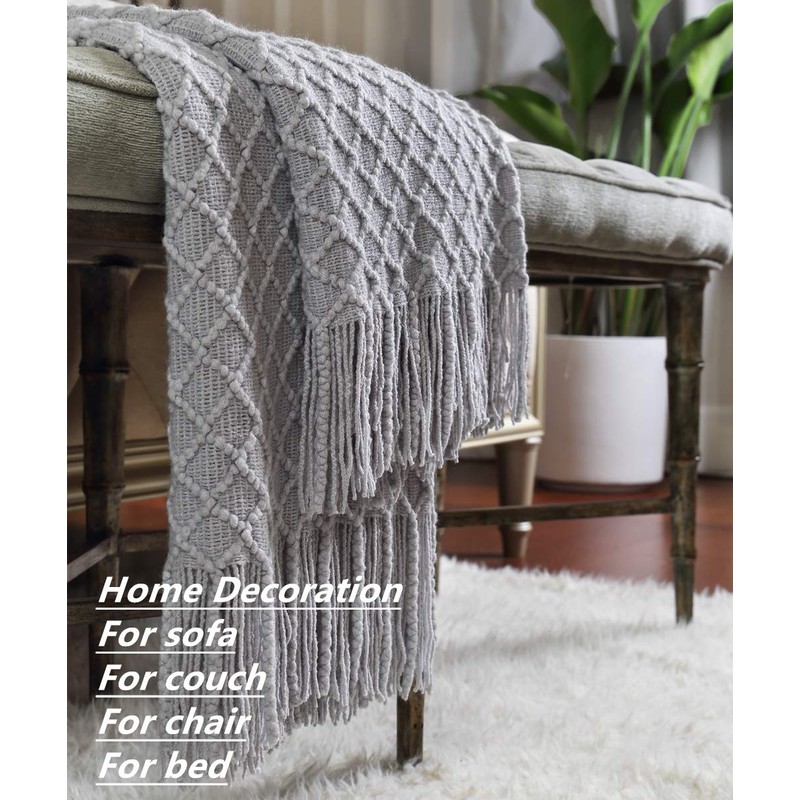 CREVENT Rustic Farmhouse Couch Sofa Throw Blanket for Bedroom Living