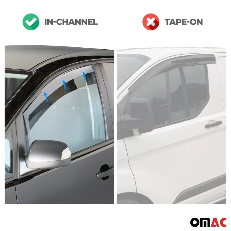 OMAC Window Visor Vent Rain Guard Deflector for Volvo S60