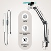 LJINGE Overhead Phone Mount with USB LED Light, Adjustable Articulating