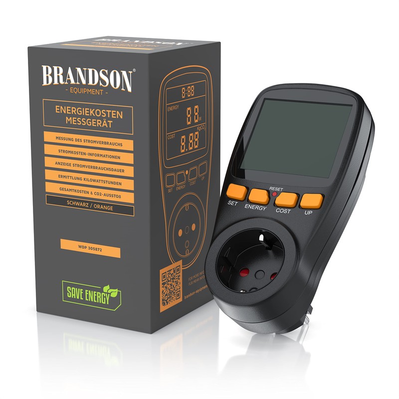 Brandson Power Consumption Meter Socket, Power Meter Socket, Energy Cost