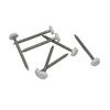 250 x White UPVC 40mm Poly Top Pins Nails Plastic