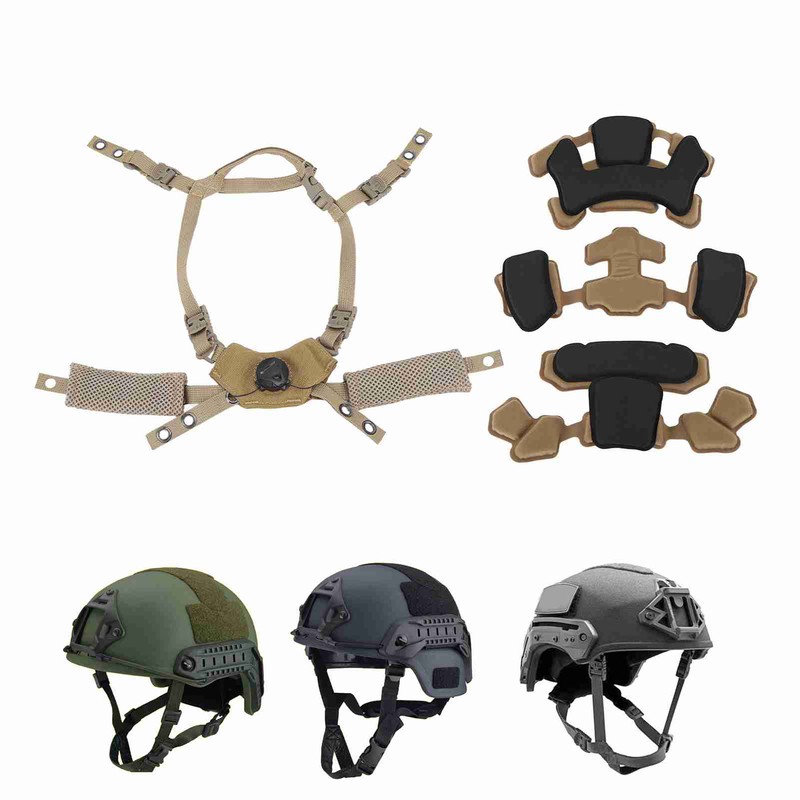 Helmet Dial Suspension System Chin Strap Helmet Padding Kit for