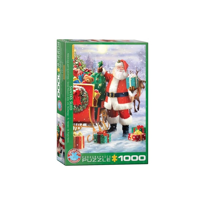 Eurographics 1000 Pieces Santa Claus with Sledge by Simon Tread,