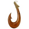 12" Hand Carved Wood Hawaiian Makau Fish Hook