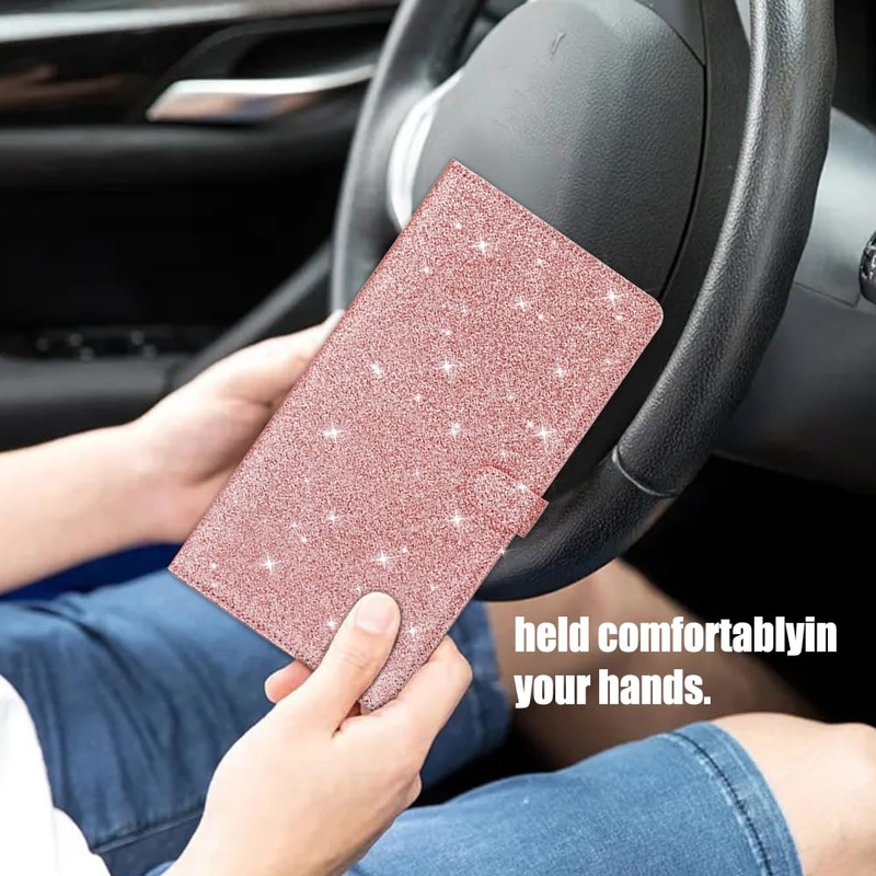 Premium Leather Car Registration and Insurance Card Holder with Magnetic