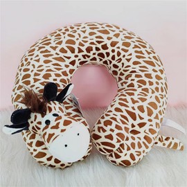 champracer Neck Pillow Animals for Adults, Travel Pillow Animal Adults, Travel Pillow Animals, Cartoon Animal U-Shaped Pillow, Office Nap Pillow, Creative Car Pillow Neck Pillow (Giraffe)