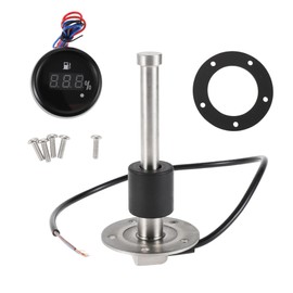Hihaha Fuel Sending Unit and Gauge Kit Boat Fuel Sending Unit Marine Fuel Sender Unit Metal 125mm 4.92" Length 1 Set Silver Tone Black 0-190 Ohm