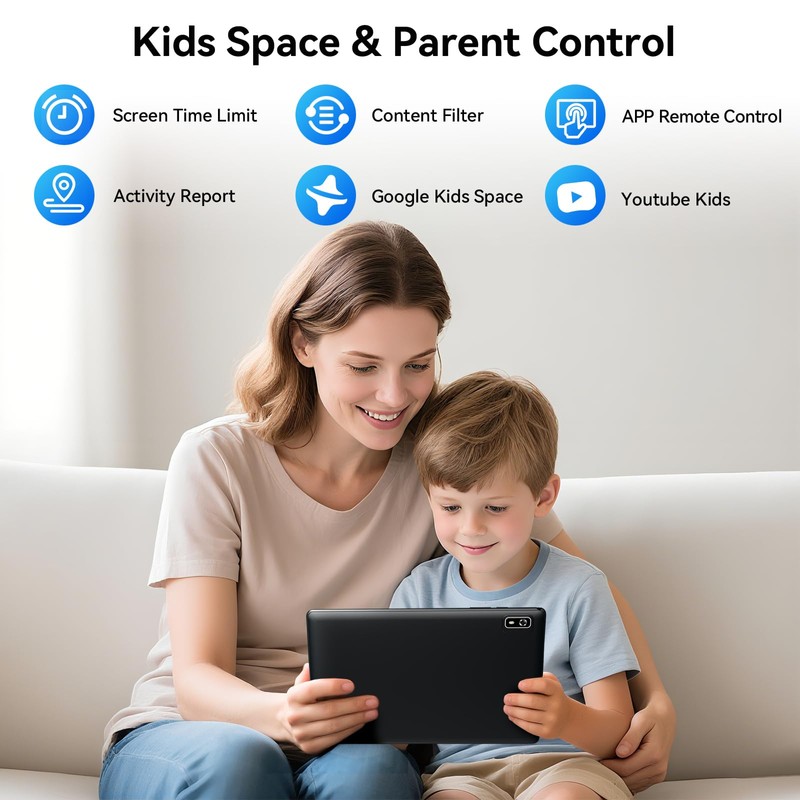 Android Tablet 10 inch, Android 15 Tablet with Keyboard, Mouse,