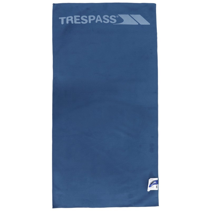 Trespass Soaked, Navy Blue, Antibacterial Fast Drying Microfiber Towel with