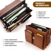 Jack&Chris Mens New PU Leather Attache Briefcase Traditional Messenger Lawyer