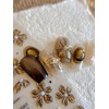 WENYUEN Gold Foil Relief Devil Flower Nail Stickers 3D 3D
