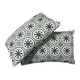 NIYS Luxury Bedding Percale/Poly Cotton Printed pillow cases 2 Pack Standard Size 75 * 50 Soft Breathable Hypoallergenic Pillow cover with Envelope Closure (Hexagone)