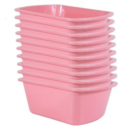 Wash Basins – Rectangular Plastic Hospital Bedside Soaking Tub [10 Pack] Small 7 Quart Graduated Bucket - Portable Washbasin for Washing, Cleaning, Foot Bath, Washing Dishes, Face Cleansing Bowl