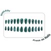 IMRAIN Press on Nails Medium Almond Fake Nails Green Ombre