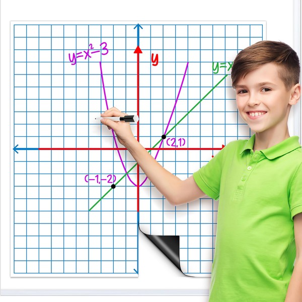 PraxiKidy Giant Magnetic XY Coordinate Graph Grid Paper,26" x 26"