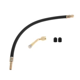 Motoforti 1set 135 Degree Copper Tire Valve Extension with Flexible Plastic 350mm Tyre Valve Inflation Adapter for Car Motorcycle RV Truck Bike