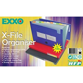 Acropaq 42010 Polypropylene Expanding File, 12 Pockets A4 Blue