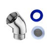 2PCS Shower Head Elbow Adapter, Copper + Stainless Steel, Handheld